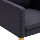 Krzesła do salonu 6 szt. ciemnoszare tapicerowane tkaniną