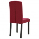 Krzesła do jadalni 6 szt. czerwone wino tapicerowane tkaniną