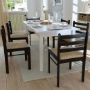 Krzesła do kuchni 6 szt. drewniane kwadratowe brązowe