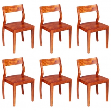 Krzesła do kuchni 6 szt. lite drewno akacjowe i sheesham