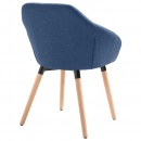 Krzesła do jadalni 6 szt. niebieskie tapicerowane tkaniną