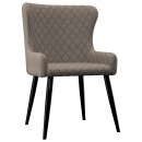 Krzesła do salonu 6 szt. taupe tapicerowane tkaniną