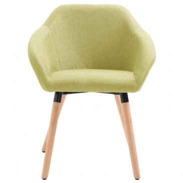 Krzesła do jadalni 6 szt. zielone tapicerowane tkaniną