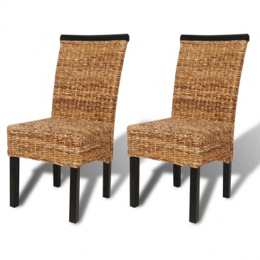 Krzesła ogrodowe z abaki brązowe 2 szt.