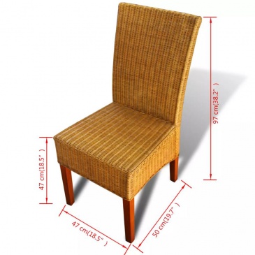 Krzesła ogrodowe z abaki, brązowe 6 szt.