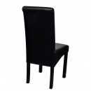 Krzesła do jadalni ze sztucznej skóry 2 szt. czarne