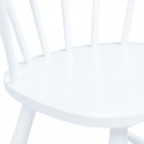 Krzesła do kuchni 2 szt. białe lite drewno kauczukowca