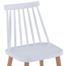 Krzesła do kuchni 2 szt. białe plastik