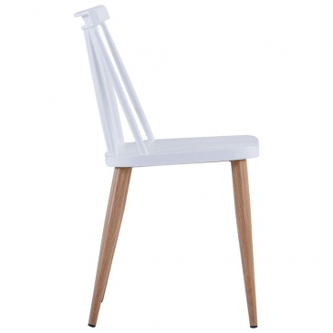 Krzesła do kuchni 4 szt. białe plastik