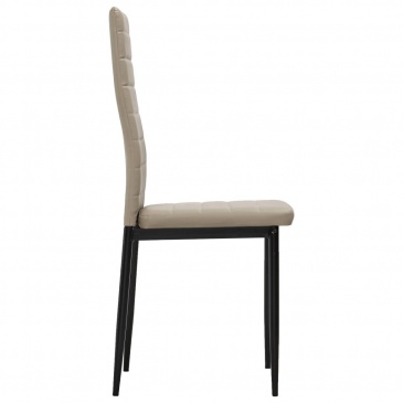 Krzesła jadalniane 4 szt. cappuccino sztuczna skóra
