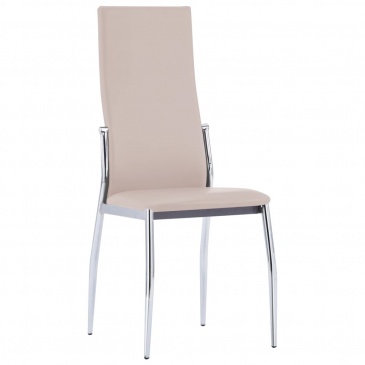 Krzesła jadalniane, 4 szt., cappuccino, sztuczna skóra