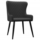 Krzesła do salonu 4 szt. czarne tapicerowane tkaniną