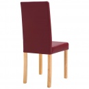 Krzesła do jadalni 4 szt. czerwone sztuczna skóra