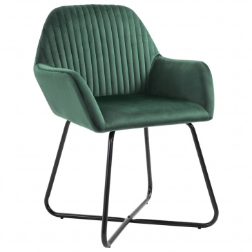 Krzesła do salonu 4 szt. zielone aksamitne