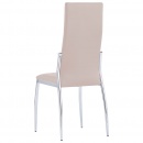Krzesła jadalniane, 6 szt., cappuccino, sztuczna skóra