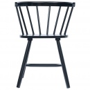 Krzesła jadalniane, 6 szt., czarne, lite drewno kauczukowca