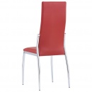 Krzesła jadalniane, 6 szt., czerwone, sztuczna skóra