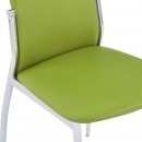Krzesła jadalniane, 6 szt., zielone, sztuczna skóra