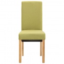 Krzesła do jadalni 6 szt. zielone tkanina