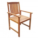 Krzesła ogrodowe, 2 szt., lite drewno akacjowe, brązowe