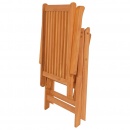Krzesła ogrodowe, 6 szt., niebieskie poduszki, drewno tekowe