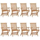 Krzesła ogrodowe , 8 szt., lite drewno tekowe