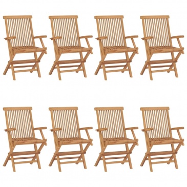 Krzesła ogrodowe , 8 szt., lite drewno tekowe
