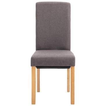 Krzesła do jadalni 2 szt. taupe tapicerowane tkaniną
