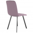 Krzesła stołowe, 2 szt., różowe, aksamit