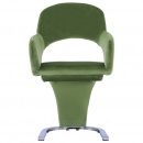 Krzesła stołowe, 2 szt., zielone, aksamitne