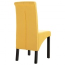 Krzesła do jadalni 2 szt. żółte tapicerowane tkaniną