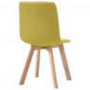 Krzesła do kuchni 2 szt. żółte tapicerowane tkaniną