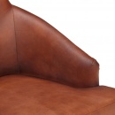 Krzesła stołowe, 4 szt., brązowe, naturalna kozia skóra