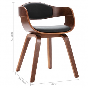 Krzesła stołowe, 6 szt., gięte drewno i sztuczna skóra