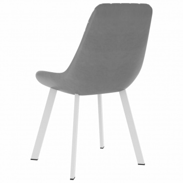 Krzesła stołowe, 6 szt., jasnoszare, sztuczna skóra