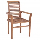 Krzesła stołowe z poduszkami taupe, 4 szt., lite drewno tekowe