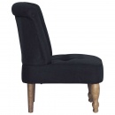 Krzesła w stylu francuskim 2 szt. czarne materiałowe