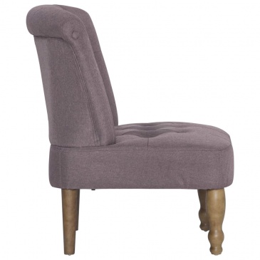 Krzesła w stylu francuskim 2 szt. taupe materiałowe