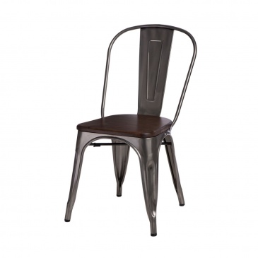 Krzesło 42x44x84cm D2 Paris Wood metaliczne/sosna orzech