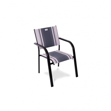 Krzesło ogrodowe sztaplowane 67x60,5x88cm Bazkar ALBERGO SYDNEY szare