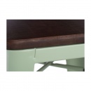 Krzesło barowe 42x42x75cm D2 Paris Wood sosna orzech/jasna zieleń