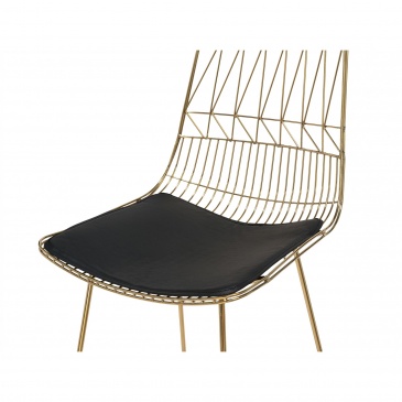 Krzesło barowe metalowe złote PRESTON