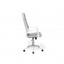 Krzesło biurowe biało-szare regulowana wysokość Segale BLmeble