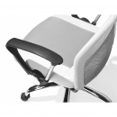 Krzesło biurowe biało-szare regulowana wysokość PIONEER
