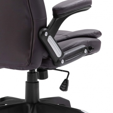 Fotel biurowy brązowy sztuczna skóra