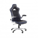 Krzesło biurowe czarno-niebieskie regulowana wysokość Milena BLmeble