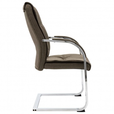 Krzesło biurowe, wspornikowe, taupe, tkanina