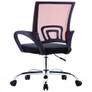 Krzesło biurowe z siatkowym oparciem, czerwone, tkanina