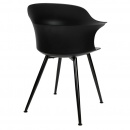 Krzesło brazo czarne - polipropylen, metal