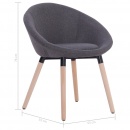 Krzesło do salonu ciemnoszare tapicerowane tkaniną